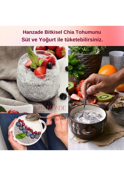 Hanzade Bitkisel Chia Tohumu Çiya Seed Yeni Mahsül Katkısız 1 kg