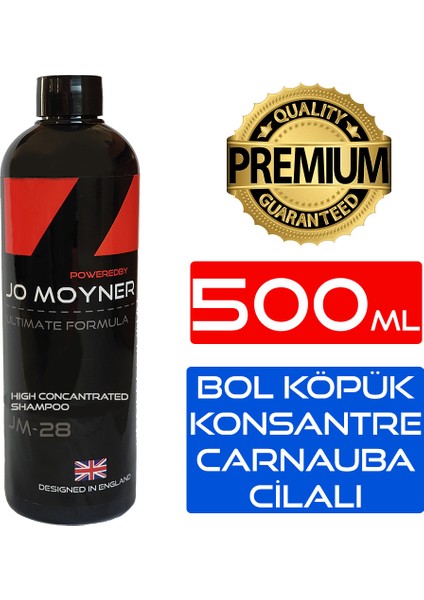 Oto Yıkama Köpük Yapıcı Için Oto Şampuanı Yoğun Köpüklü Konsantre 500ML Formulated In England