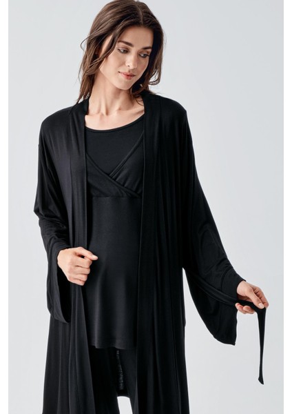 Uzun Kollu Esnek Likralı Viskoz Hamile Pijama Takım 23105 modelleri