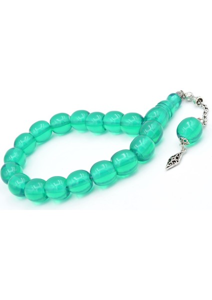 Fıçı Kesim Yeşil Sıkma Kehribar Efe Maskot Tesbih fiyatları