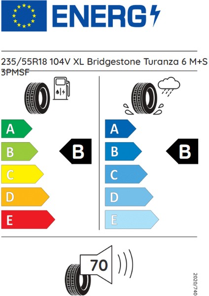 235/55 R18 104V Xl Turanza All Season 6 4x4 4 Mevsim Oto Lastiği (Üretim Yılı:2024) fiyatları