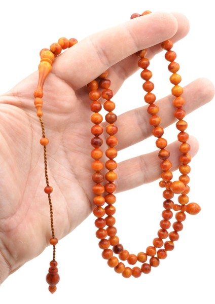 Sistemli Sığırcık Kesim 99 Luk Hareli Turuncu Toz Kehribar Tesbih fırsatları