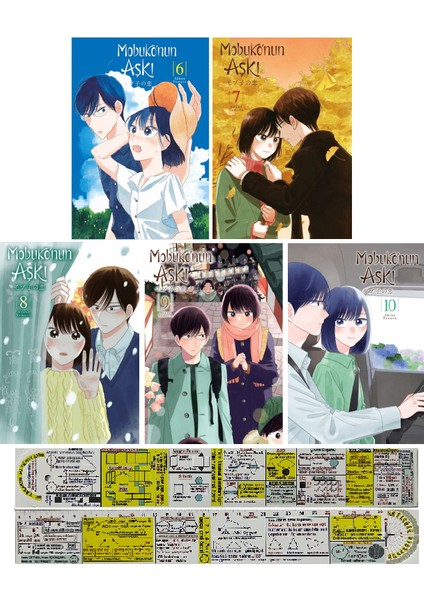 Mobukonun Aşkı 6-7-8-9-10. Ciltler Manga Seti + Mat. Öğreten Cetvel