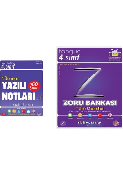 Tonguç Akademi 4. Sınıf Yazılı Notları 1. Dönem 1 ve 2. Yazılı - Tonguç Akademi 4. Sınıf Tüm Dersler Zoru Bankası