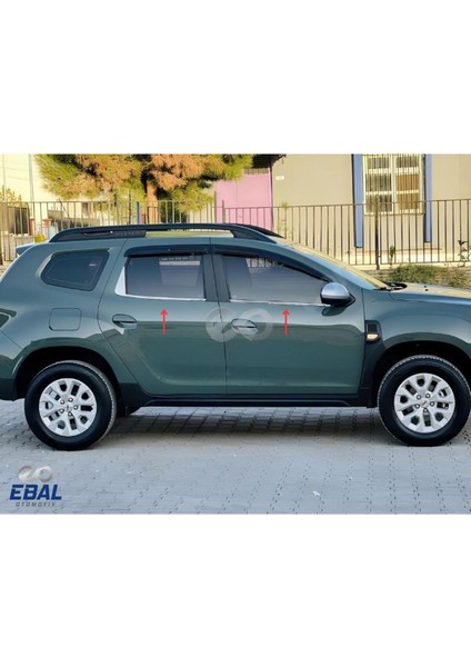 Dacia Duster Krom Cam Çıtası 4 Kapı 2018 Ve üzeri Uyumlu Paslanmaz Çelik