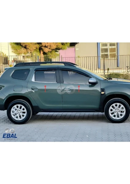 Ebal Oto Dacia Duster Krom Cam Çıtası 4 Kapı 2018 Ve üzeri Uyumlu Paslanmaz Çelik