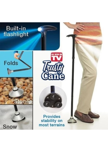 Trusty Cane Güvenilir Katlanabilir Işıklı Baston