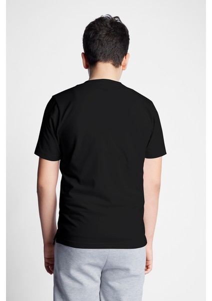 Siyah Çocuk Kısa Kollu T-Shirt 23B-3108