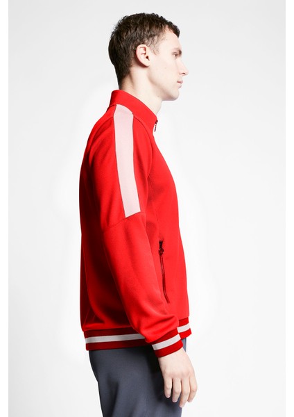 Kırmızı Erkek Fermuarlı Sweatshirt 23B-1124 fiyatları