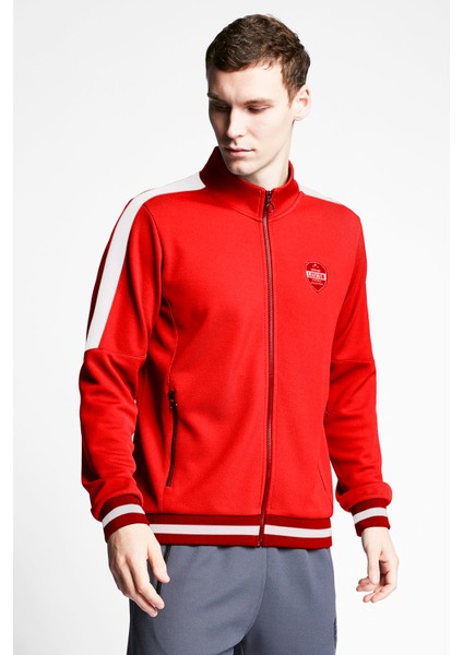 Kırmızı Erkek Fermuarlı Sweatshirt 23B-1124 fırsatları
