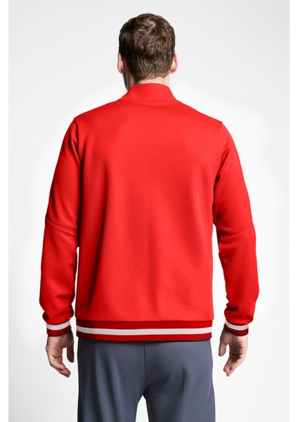 Kırmızı Erkek Fermuarlı Sweatshirt 23B-1124 indirimleri