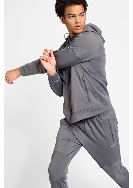 Erkek Fermuarlı Kapüşonlu Sweatshirt 24N-1117