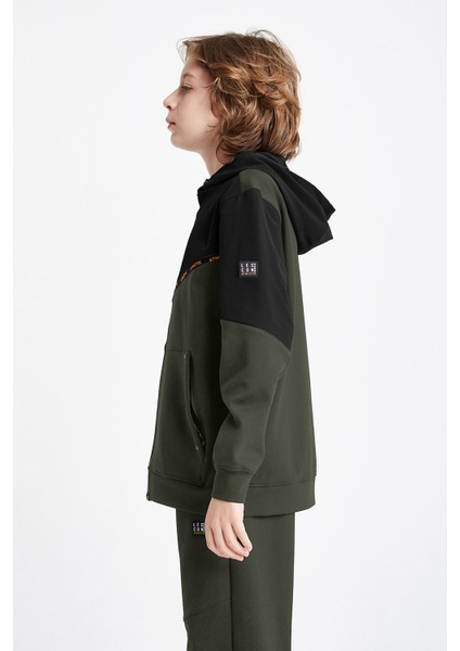 Çocuk Fermuarlı Kapüşonlu Sweatshirt 24N-3101 modelleri