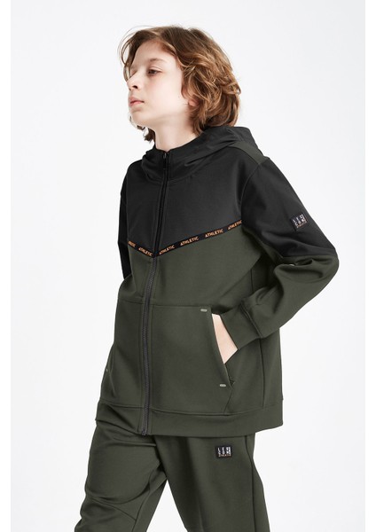 Çocuk Fermuarlı Kapüşonlu Sweatshirt 24N-3101 fırsatları