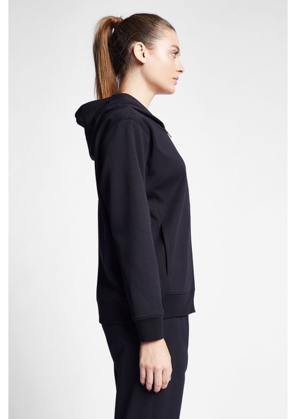 Siyah Kadın Fermuarlı Kapüşonlu Sweatshirt 24S-2219-24B fiyatları