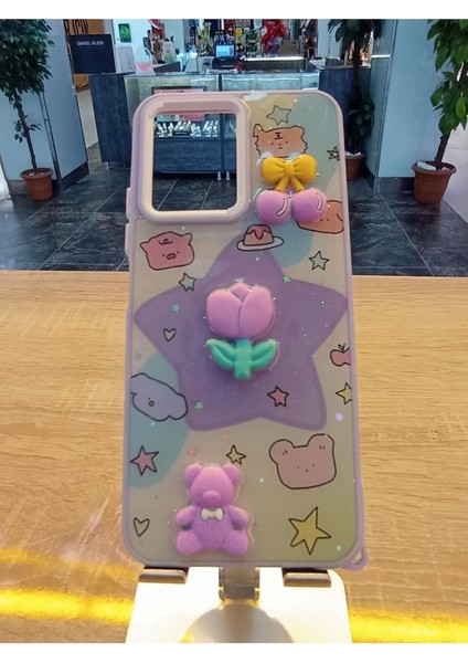 Xiaomi Redmi Note 12 4g Uyumlu Kabartma Figürlü Darbe Korumalı Kapak Renkli Kılıf modelleri