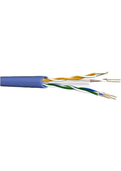 Cat6 Kablo/ Iki Ucuna Jak Takılır/ Mavi Renk