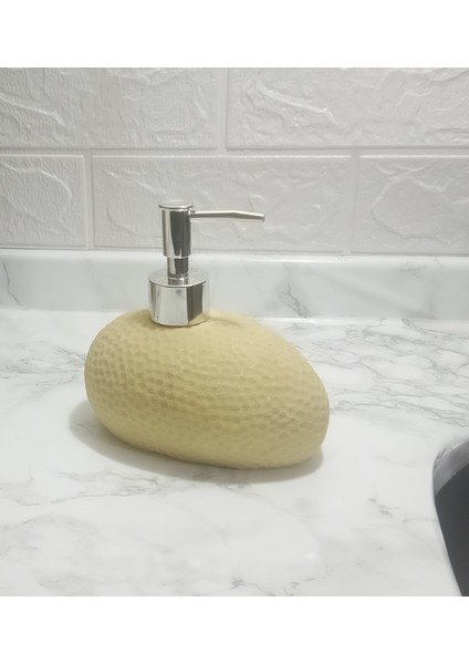 Sıvı Sabunluk Sarı Petek Desenli Banyo Aksesuarı