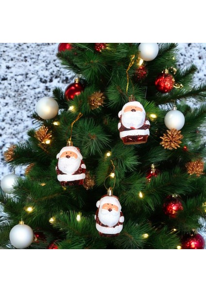 Yılbaşı Ağacı Süsü Lüks Noel Baba 3 Lü