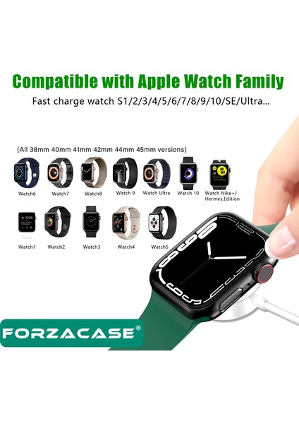 Apple Watch 9 41MM ve 45MM ile Uyumlu Type-C Manyetik Şarj Kablosu 1 Metre - FC017