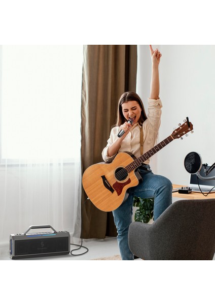 Sounarc K1 150W Karaoke Bluetooth Hoparlör 2 Mikrofon