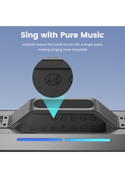 Sounarc K1 150W Karaoke Bluetooth Hoparlör 2 Mikrofon