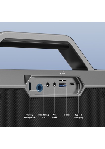 Sounarc K1 150W Karaoke Bluetooth Hoparlör 2 Mikrofon