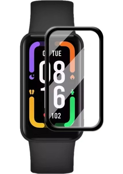 Xiaomi Smart Band 9 Active Için Çerçeveli Tam Kaplayan 3D Pet Ekran Koruyucu Film - FC016
