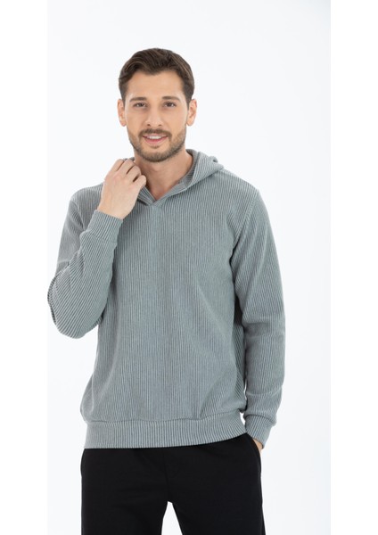 %100 Pamuk, Kapuşonlu, Uzun Ottoman Erkek Sweatshirt fiyatları