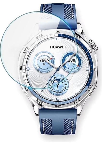 Huawei Watch Gt5 46MM ile Uyumlu Temperli Kırılmaz Cam Ekran Koruyucu - FC861