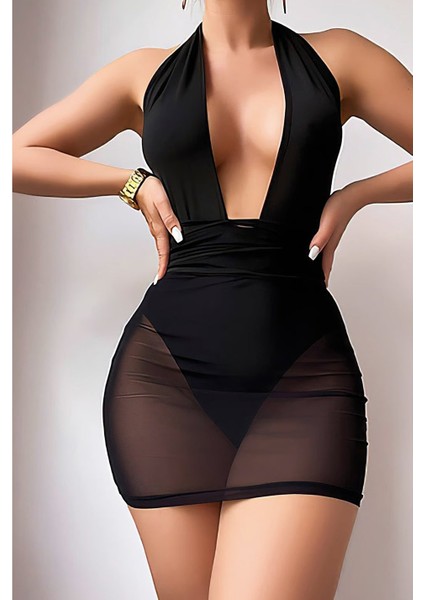 Body Mayokini Etekli Elbise Gecelik