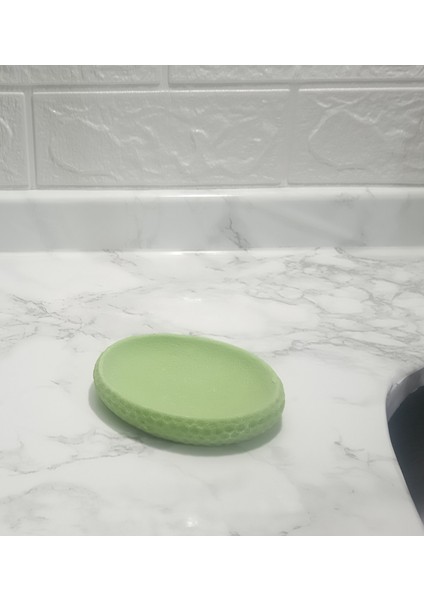 Sabunluk Yeşil Petek Desenli Banyo Aksesuarı