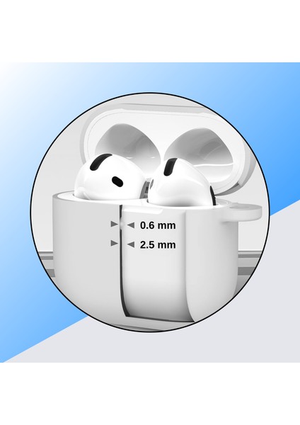 İkili Set | 4. Nesil Uyumlu Açık Gri ve Lacivert Premium Silikon Kulaklık Kılıfı - 2.5 mm Kalınlık modelleri