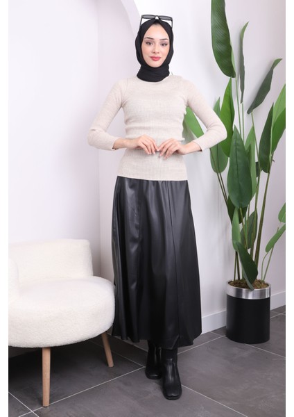 Vizon Dik Yaka Triko Body
