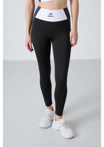 Tommylife Yüksek Bel Dar Paça Kadın Büstiyer Siyah Tayt Takımı fırsatları