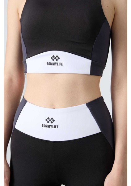 Tommylife Yüksek Bel Dar Paça Kadın Büstiyer Siyah Tayt Takımı indirimleri