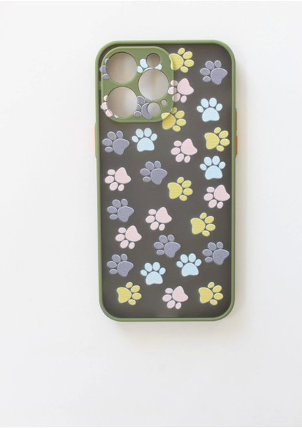 Apple iPhone 14 Pro Max Uyumlu Kamera Korumalı Yavru Kediler Pati Kılıf Tuşları Renkli Hux Kapak