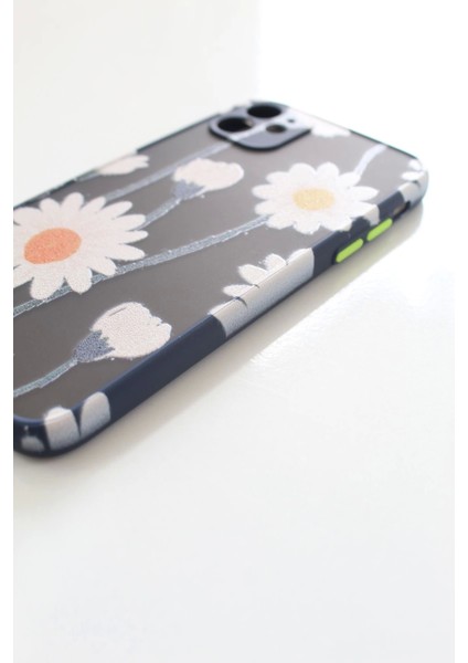 Apple iPhone 11 Uyumlu Kamera Korumalı Papatya Kılıf Tuşları Renkli Hux Kapak fırsatları