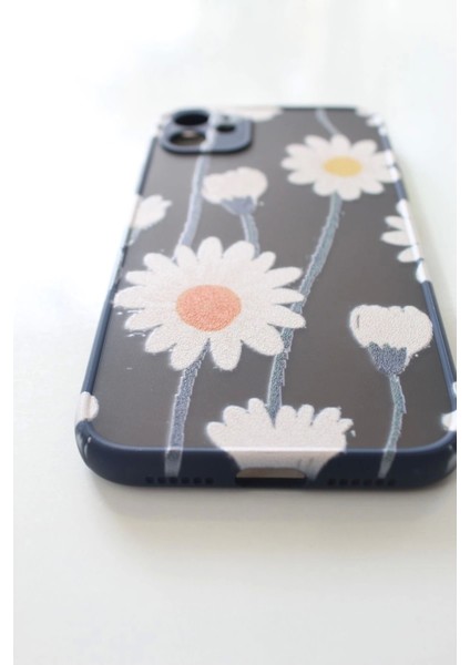 Apple iPhone 11 Uyumlu Kamera Korumalı Papatya Kılıf Tuşları Renkli Hux Kapak indirimleri