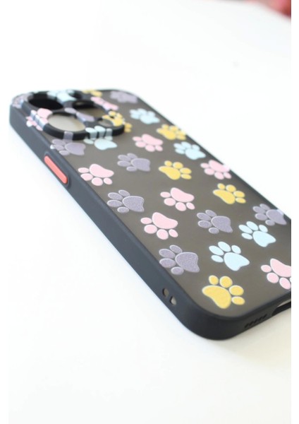 Apple iPhone 14 Pro Uyumlu Kamera Korumalı Yavru Kediler Pati Kılıf Tuşları Renkli Hux Kapak modelleri