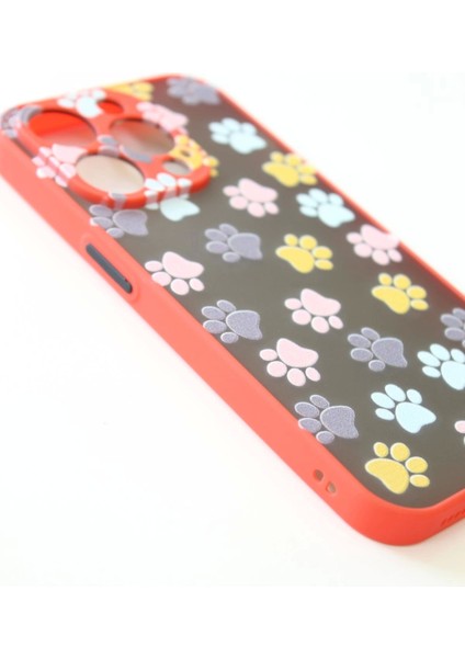 Apple iPhone 14 Pro Uyumlu Kamera Korumalı Yavru Kediler Pati Kılıf Tuşları Renkli Hux Kapak modelleri