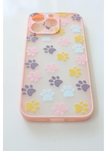 Apple iPhone 13 Pro Uyumlu Kamera Korumalı Yavru Kediler Pati Kılıf Tuşları Renkli Hux Kapak