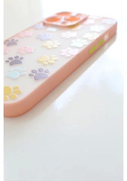 Apple iPhone 13 Pro Uyumlu Kamera Korumalı Yavru Kediler Pati Kılıf Tuşları Renkli Hux Kapak modelleri