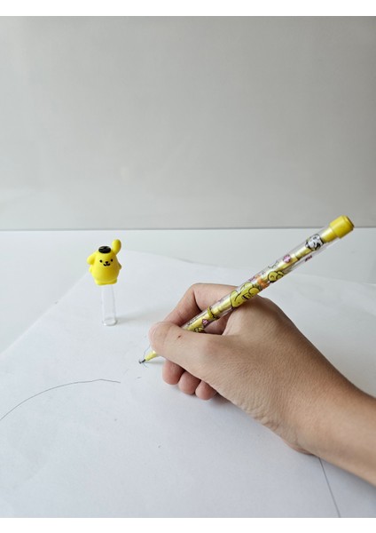 Kuromi Not Defteri + Cinnamoroll Figürlü Kalem + Pompompurin Figürlü Kalem, Kromi, Sinamorol, Cinamorol (3 Parça)