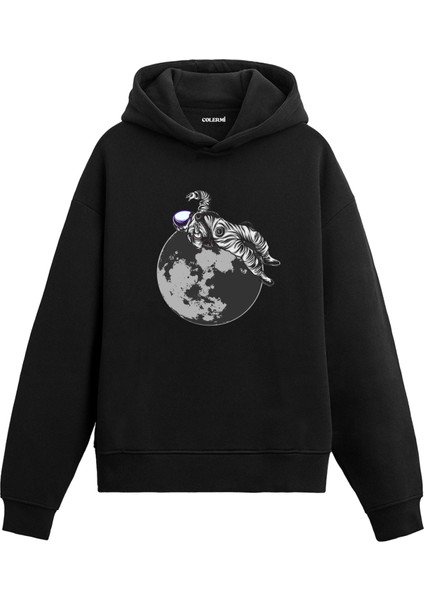Galaktik Yolculuk Uzay Temalı Astronomi Astronot Gezegen Tasarım Doğum Günü Hediyesi Pamuklu Hoodie Kapşonlu Sweatshirt