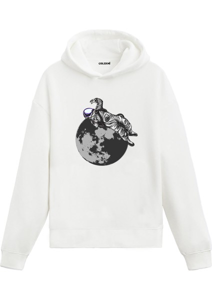 Galaktik Yolculuk Uzay Temalı Astronomi Astronot Gezegen Tasarım Doğum Günü Hediyesi Pamuklu Hoodie Kapşonlu Sweatshirt