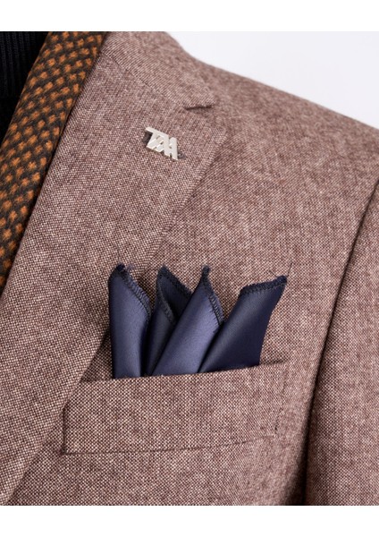 Italyan Stil Slim Fit Mono Yaka Erkek Tek Ceket Kahverengi T13347 modelleri