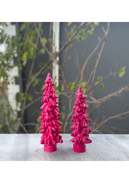Yılbaşı Noel Ağacı Pembe Takım 2'li Bibio