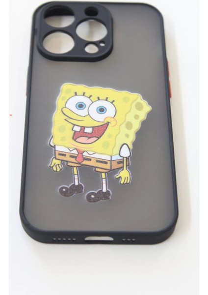 Apple iPhone 14 Pro Max Uyumlu Kamera Korumalı Süngerbob Kılıf Özel Tasarım Tuşları Renkli Hux Kapak fiyatları