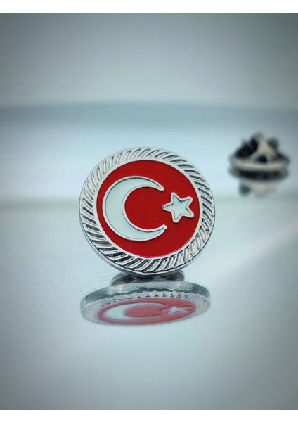Türk Bayrağı Fasetli Yaka Rozeti